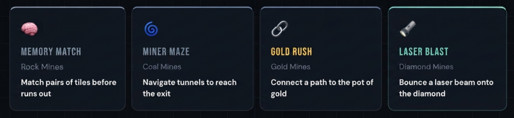 terramine mini games earn money