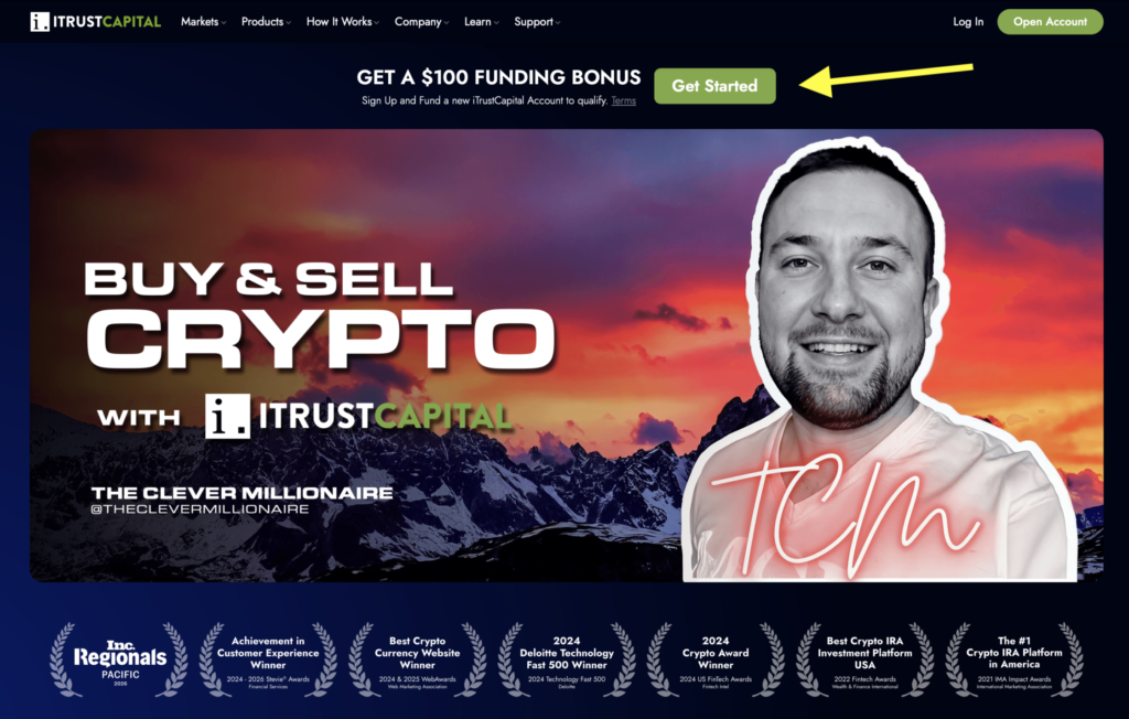 iTrustCapital Promo Code 2026 Claim Your $100 Crypto IRA Bonus 2027